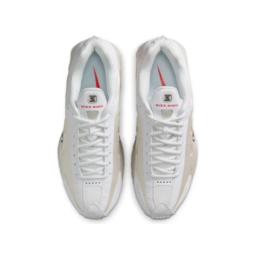 Nike Shox R4 White Phantom Bright Crimson AR3565-103 Women Size 6.5 UK 4 EU 37.5